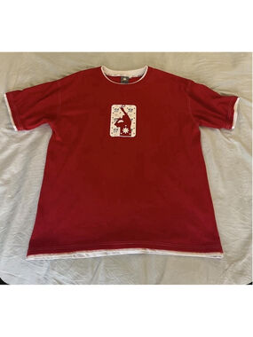 red Karaoke Vintage 2000’s graphic ring t-shirt size XL